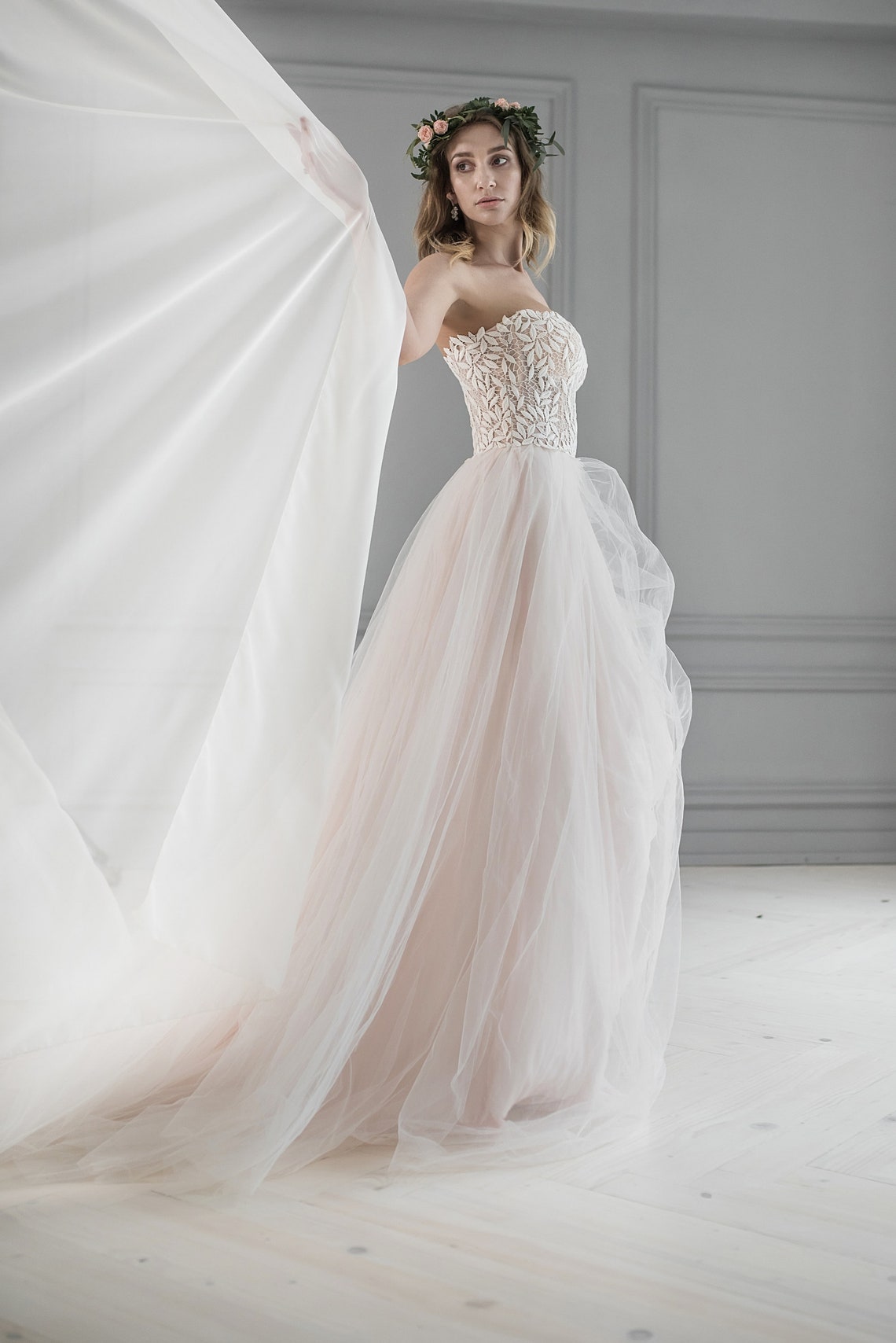 Lace Sweetheart Corset Sheath Dress With Slit Jade