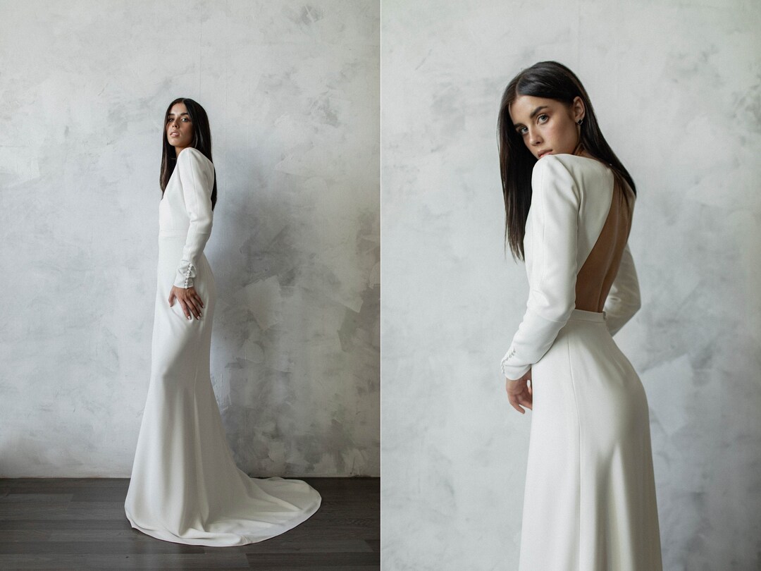A-Line Wedding Dress With Open Back Elegant Design