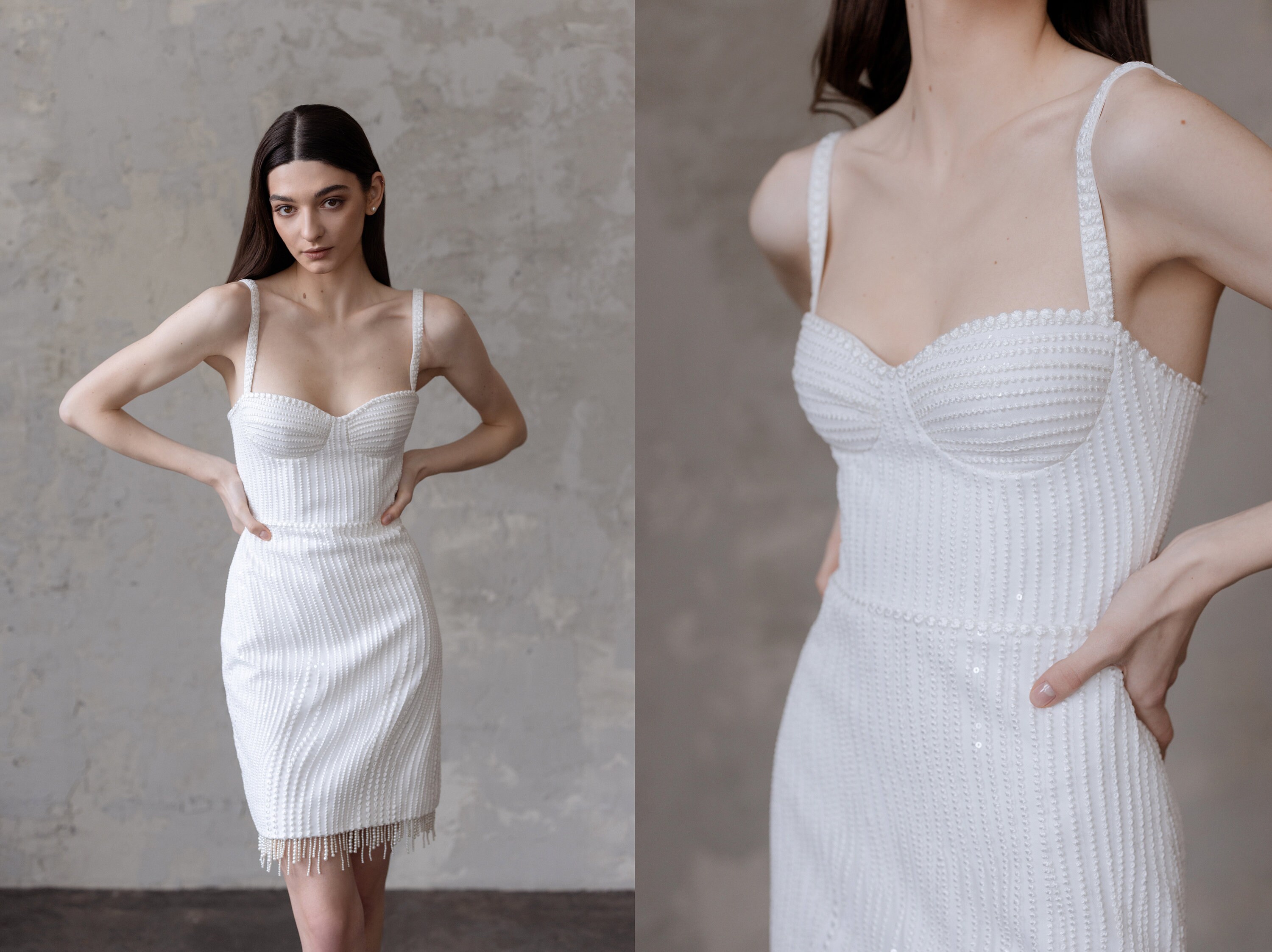 Pearl Bodice Short Wedding Dress - Etsy Pearl Bodice Short Wedding Dress - Etsy