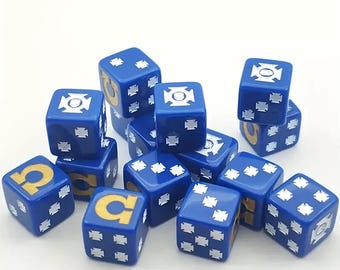 Ultra Dice - Blue Marines - D6 - 10x