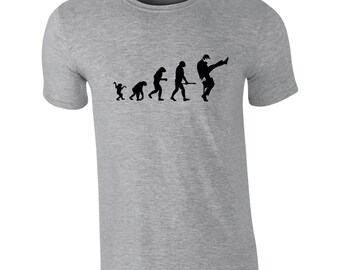Camiseta unisex con estampado negro Evolution of Silly Walks