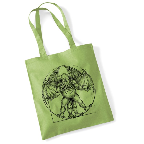 Cthulhu - Estilo Hombre de Vitruvio - Bolsa de tela