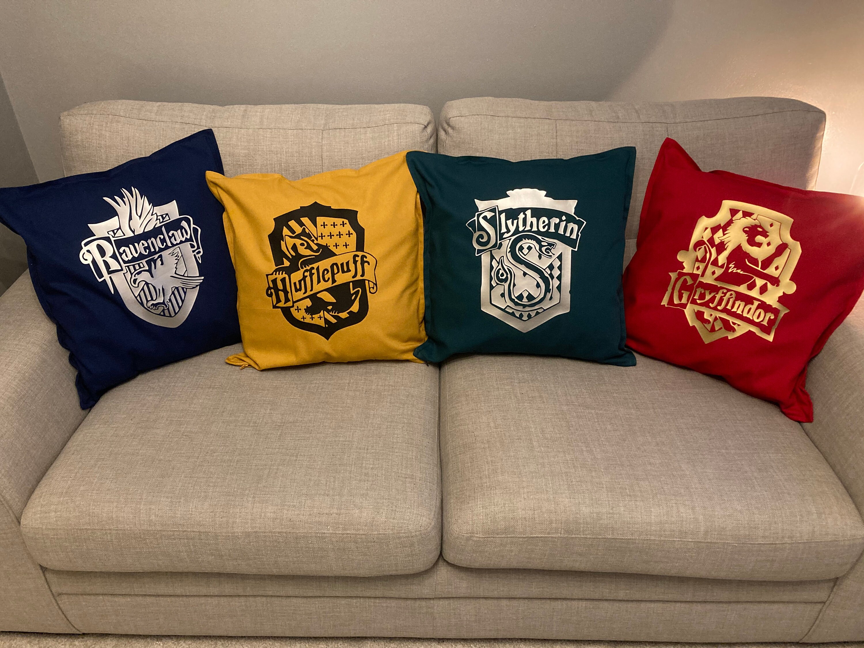 Harry Potter Hogwarts House Cushions Gryffindor Hufflepuff Etsy