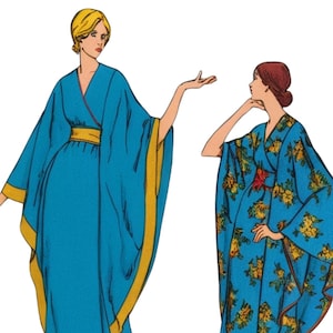 PDF - Vintage 1970s Sewing Patter, Caftan, Mui Mui - Bust: 38” (97cm) - Download