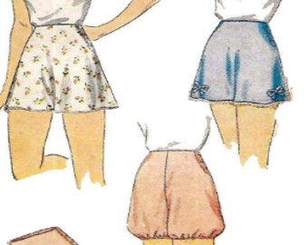 Vintage 1940's Pattern: Women's Panties & Bloomers - Multi-sizes
