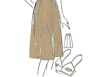 Vintage 1940's Lingerie Pattern: Bra & Slip Set - Bust 40" (101.6cm)