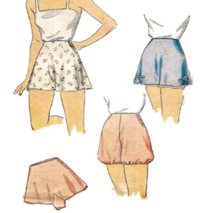 PDF - 1940's Sewing Pattern: Lady's Panties - Waist 28" (71cm) - Instantly Print at Home