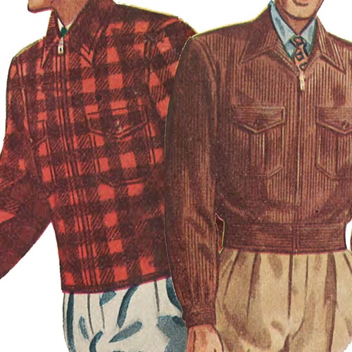 PDF 1940's Sewing Pattern Men's Lumber Jacket Etsy