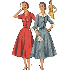 Vintage 1950's Sewing Pattern: Rockabilly Swing Dress - Etsy UK