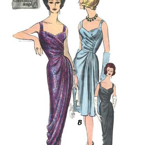 Vintage 1960's Sewing Pattern: Cocktail Dress Evening - Etsy UK