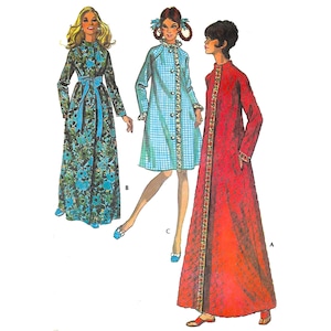 PDF - Patrón vintage de los años 70 - Túnica en tres versiones - Busto: 34” (86,4 cm) - Descargar