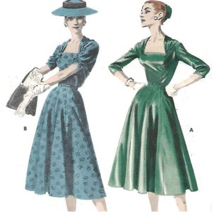 Vintage 1950's Sewing Pattern: Rockabilly Versatile Fit Dress - Bust 36" (91cm)