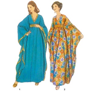 PDF motif vintage des années 1960 Maxi caftan de loisirs Buste : 34 à 36 po. 86,4 cm à 91,4 cm Télécharger image 1