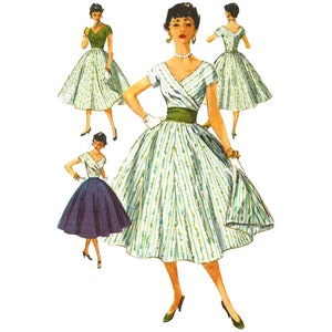 Vintage 1950's Sewing Pattern: Skirt, Blouse & Cummerbund - Multi-Sizes