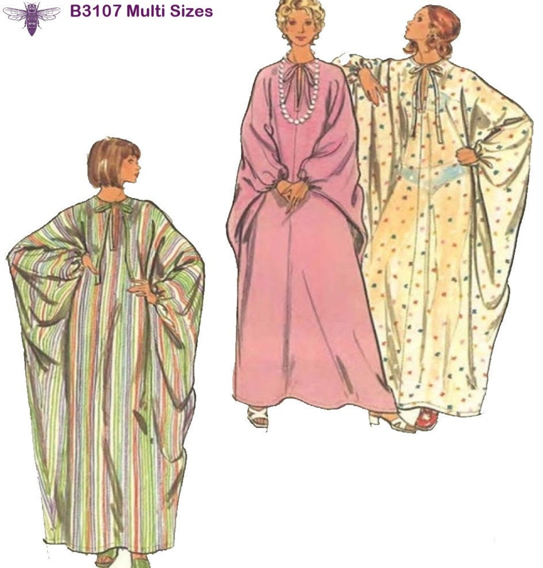 PDF 1970's Sewing Pattern: Kaftan / Kimono Loose - Etsy