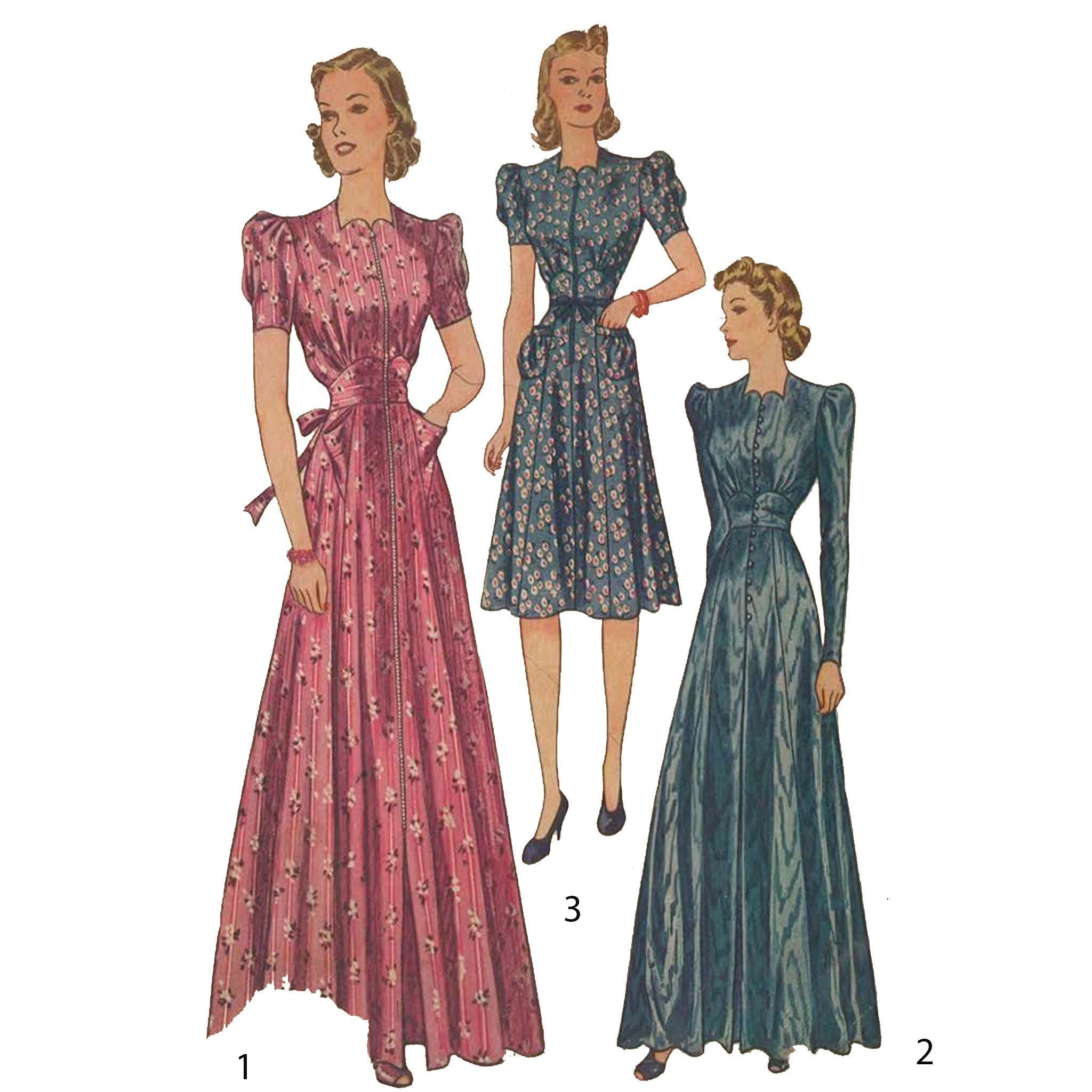 Vintage 1930s / 1940's Sewing Pattern: Women's - Etsy Singapore
