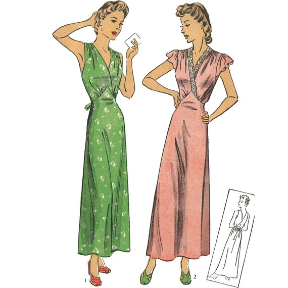 1940s 40s vintage pajama front tie crop top sewing pattern loungewear skirt  high waist shorts Bust 32 b32