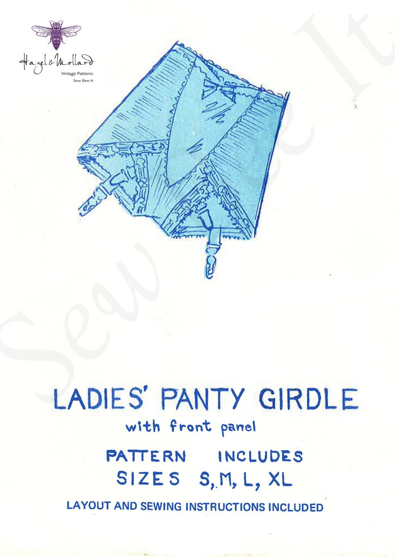 1960s Sewing Patterns | 1970s Sewing Patterns Vintage 1960s Sewing Pattern: Ladies Panty Girdle with Garters Lingerie SMLXL PDF Instant DOWNLOAD $4.03 AT vintagedancer.com