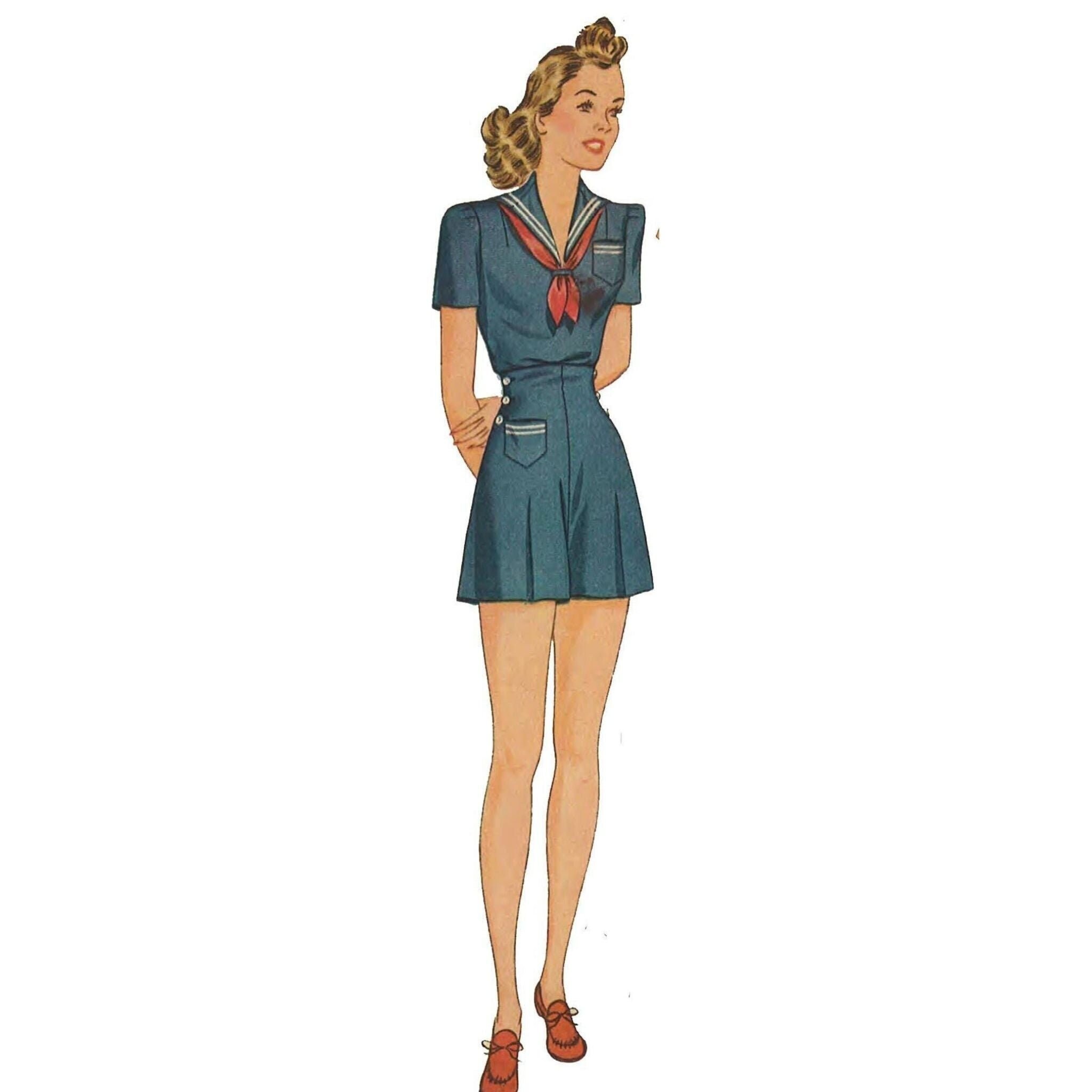 Pdf Vintage 1940 S Sewing Pattern Sailor Playsuit With Etsy Canada Pdf Vintage 1940 S Sewing Pattern Sailor Playsuit With Etsy Canada
