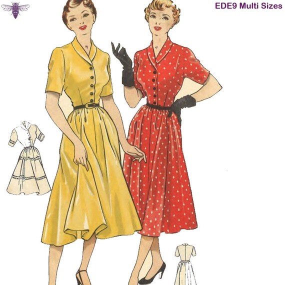PDF Vintage 1940's Sewing Pattern: Two Pretty Tea | Etsy