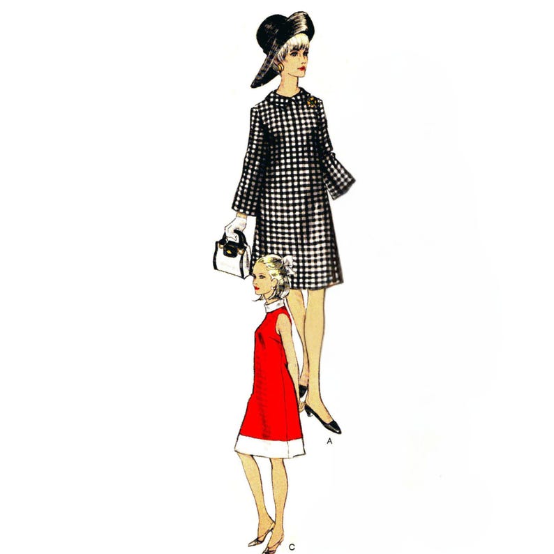 Model wearing easy to make dress made from Vogue 6881 pattern