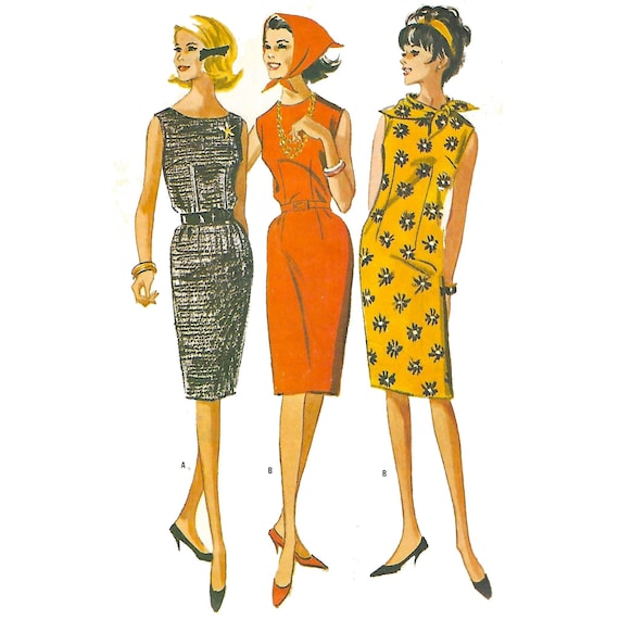 Vintage 1960s Pattern – Dress Scarf Bust: 34”