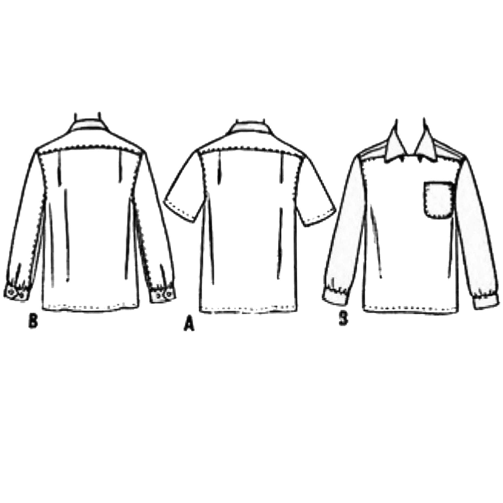 PDF - 1950s Pattern, Men's Sports Shirt - Multi-Sizes - Instantly Print at Home