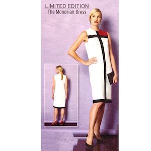 1960s QUICK ‘N EASY Mondrian Shift Dress Sewing Pattern, Bust: 31.5-40" (80-102 cm) - Multi-sized