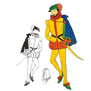 PDF - Tudor Costume Pattern: 1500s Doublet & Hose, Chest 38"(96.6cm) - Download