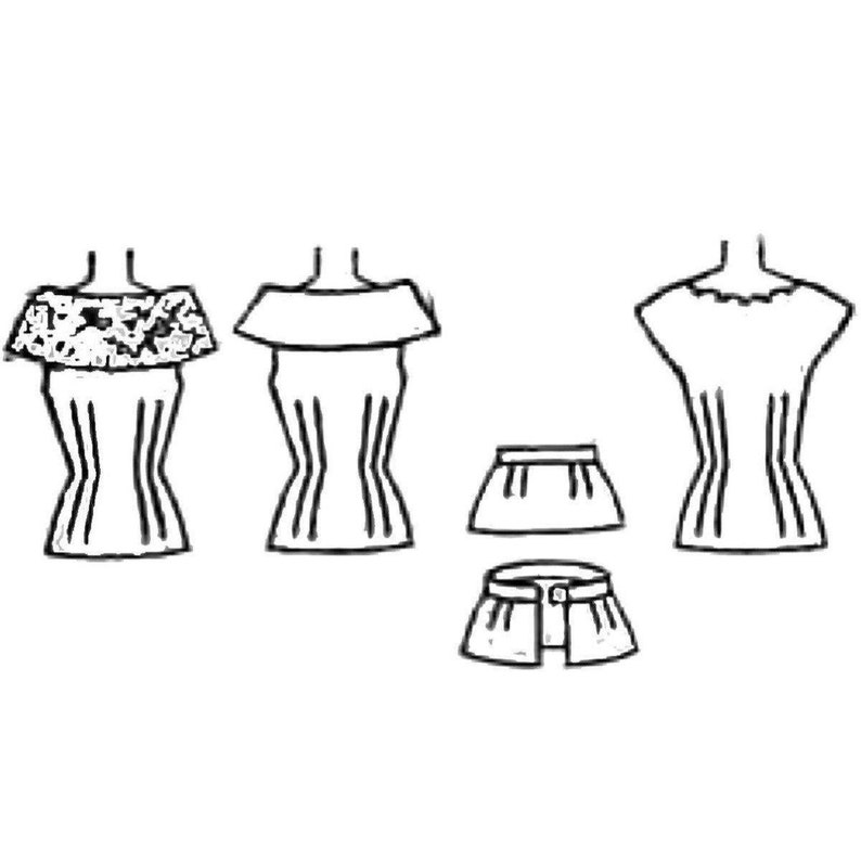 1950s Bombshell Blouse Sewing Pattern: Detachable Peplum, Bust 32