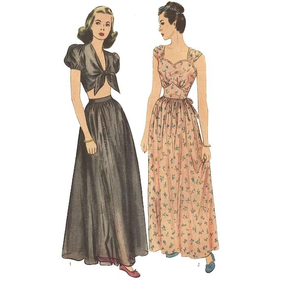 30s / 40's Sewing Pattern: Housecoat, Dressing Gown, Dress - Bust=34” (86.4 cm)