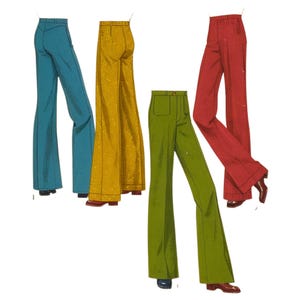 PDF - Vintage jaren 70-patroon - uitlopende herenbroek - Taille: 32" (81 cm) - downloaden