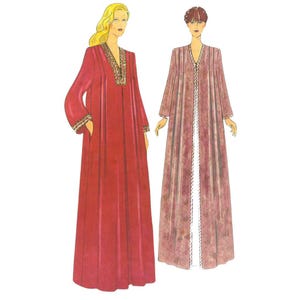 PDF - 1970s Kaftan Sewing Pattern: Kimono Robe, Bust 32.5-42"(83cm-107cm), Multi-sized -  Download