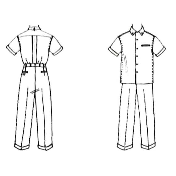 PDF - 1950s Pattern, Men's Slacks, Pants, Trousers & Shirt - Chest 38” –  Vintage Sewing Pattern Company