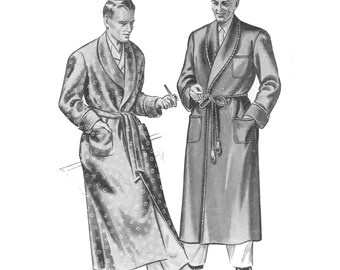 PDF - 1940年代 メンズローブの縫製パターン：ショールカラー