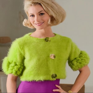 PDF - 50er Jahre Strickanleitung Abendzauber Damen Angora Bolero - Büste 82-92cm - sofort zum Ausdrucken