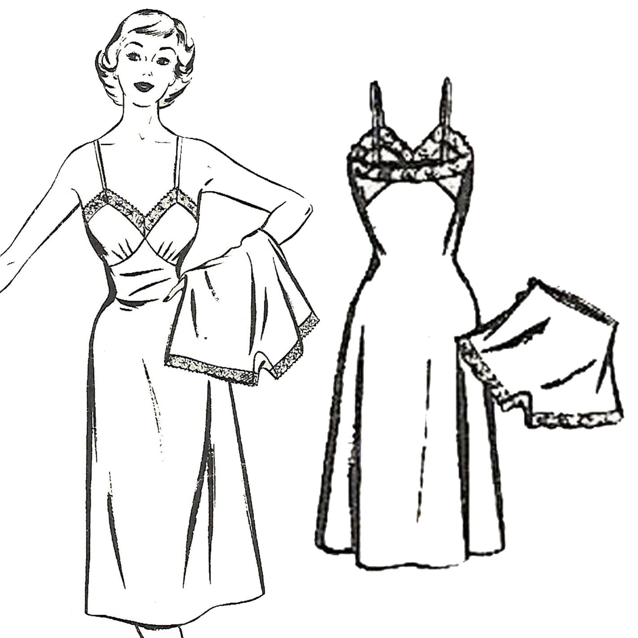 PDF - 1930s Sewing Pattern: Lingerie Set, Bra, Panties - Bust 40