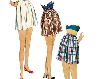 PDF - 1940's Vintage Reproduction Sewing Pattern Shorts - Waist 25" (63.5cm) - Instantly Print at Home