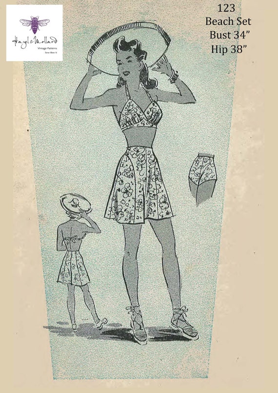 Vintage 1940s Sewing Pattern Land Girl Overalls Slacks Dungarees Bust 38/"