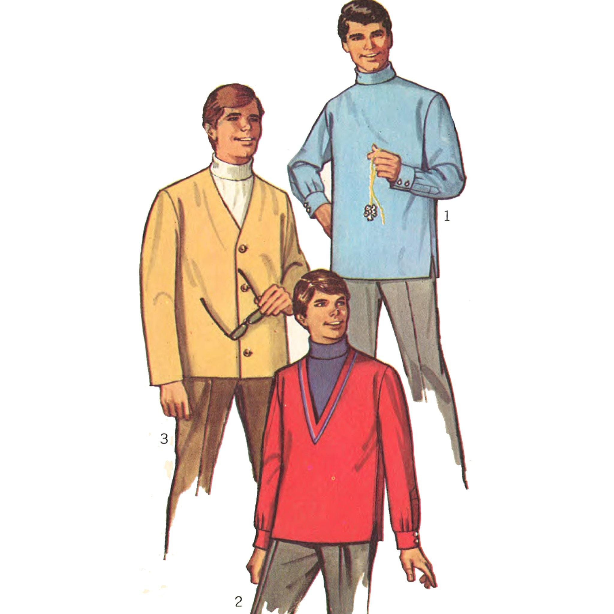 Vintage 1960's Sewing Pattern: Men's Turtleneck - Etsy UK