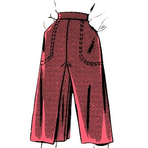 Peut inclure: Une jupe rouge avec une fente devant et deux grandes poches. La jupe a une taille haute et une silhouette droite.