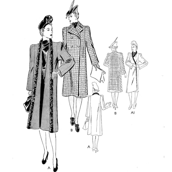 PDF - 1940s Pattern Classic Tea Dress - Bust 34 (86.4cm) - Instantly –  Vintage Sewing Pattern Company