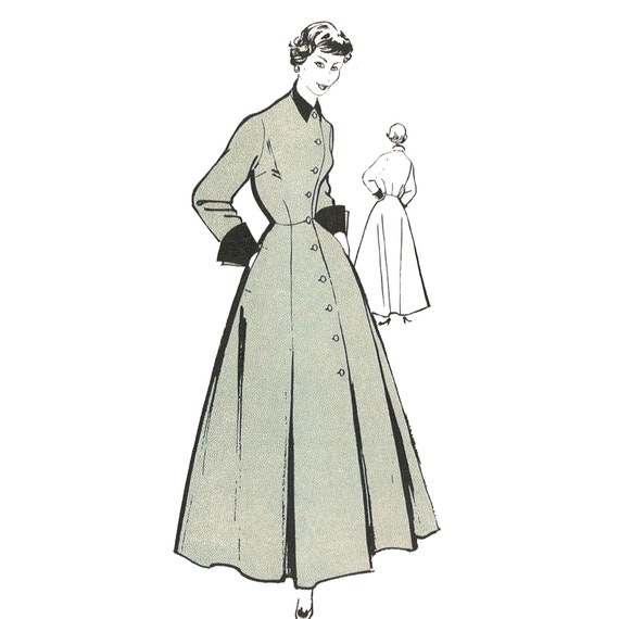 Vintage 1950s Sewing Pattern: Women's House Coat, Robe, Dressing Gown,  Coachman Robe Bust 32