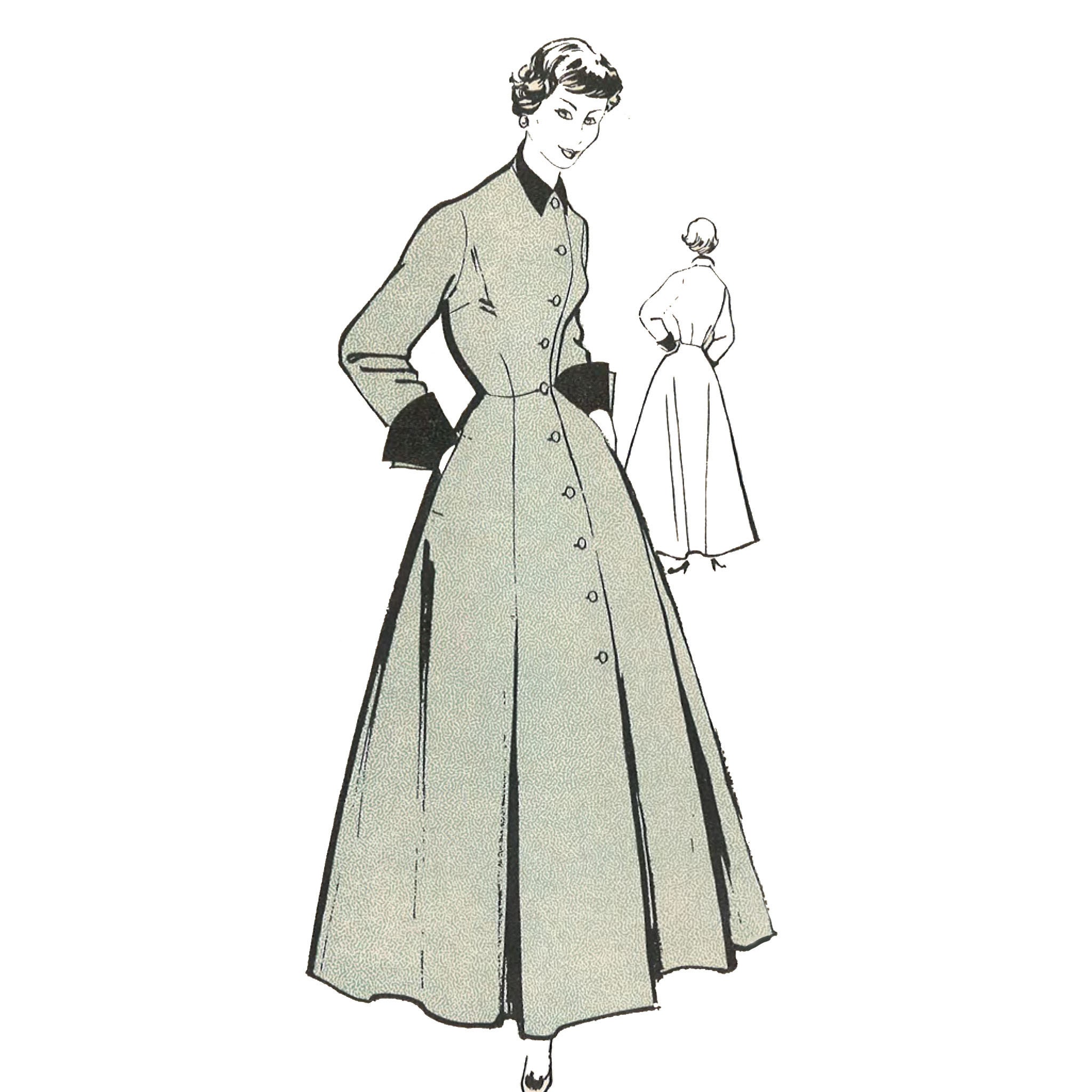 Vintage 1950s Sewing Pattern: Women's House Coat Robe - Etsy UK