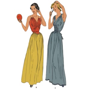 Vintage Vogue 1940&#39;s Sewing Pattern Lady&#39;s Elegant Nightgown - 34” (86cm)