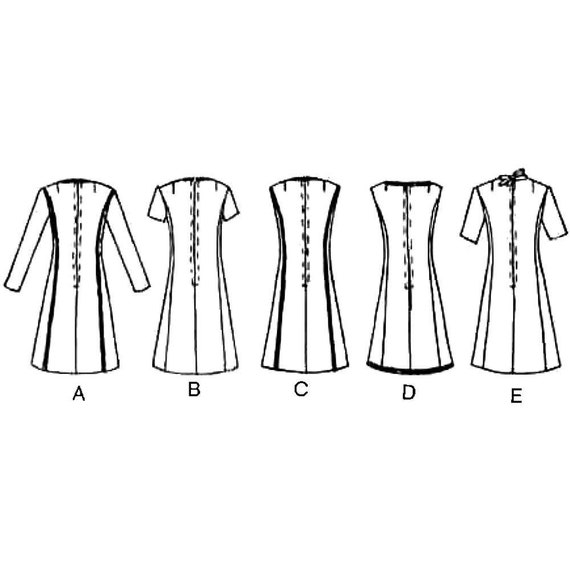 PDF - Vintage 1960's Sewing Pattern: Vogue A-line High Neck