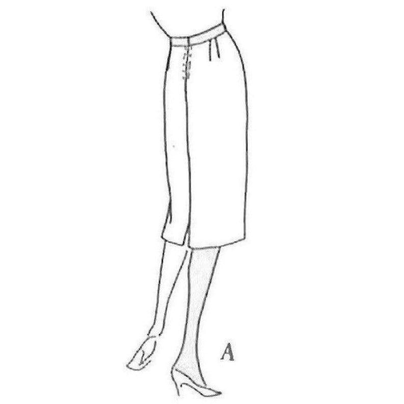 PDF 1950's Sewing Pattern Easy To Sew Pencil Skirt Waist 30 76cm Instantly Print at Home image 3