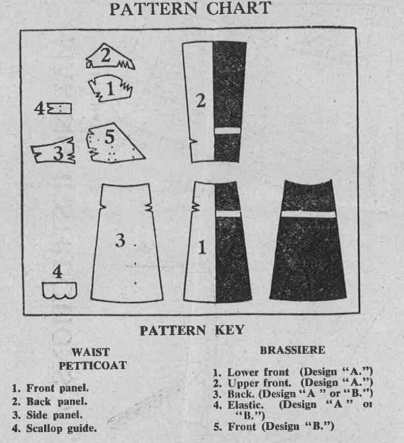PDF Bust 34 86.4cm Vintage 1940/'s Bra Pattern: Women/'s Brassier -Instantly Print at Home