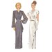 PDF - 1940s Sewing Pattern, Wrap & Draped Evening Dress - Bust: 36” (91.5cm) -Download main image 1