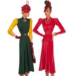 Vintage 1930&#39;s Sewing Pattern: Elegant Dress - Bust 36&quot;/ 91.4cm